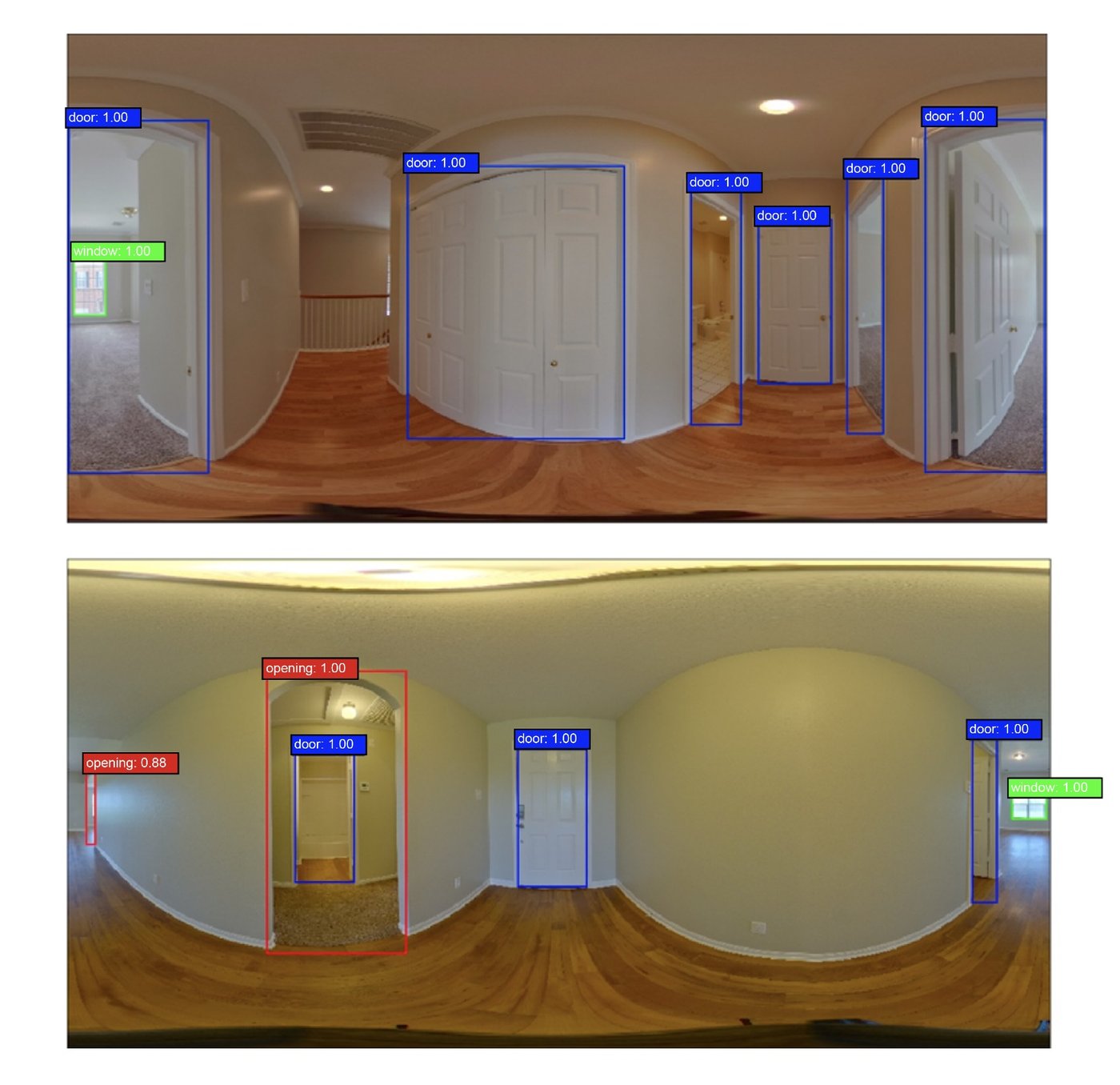 Rilevamento porte e finestre con vista 360
